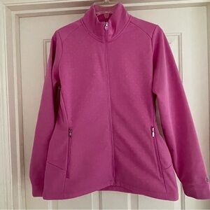 Nike Pink Tour Performance Golf Tour full zip Polka Dot Jacket Large L